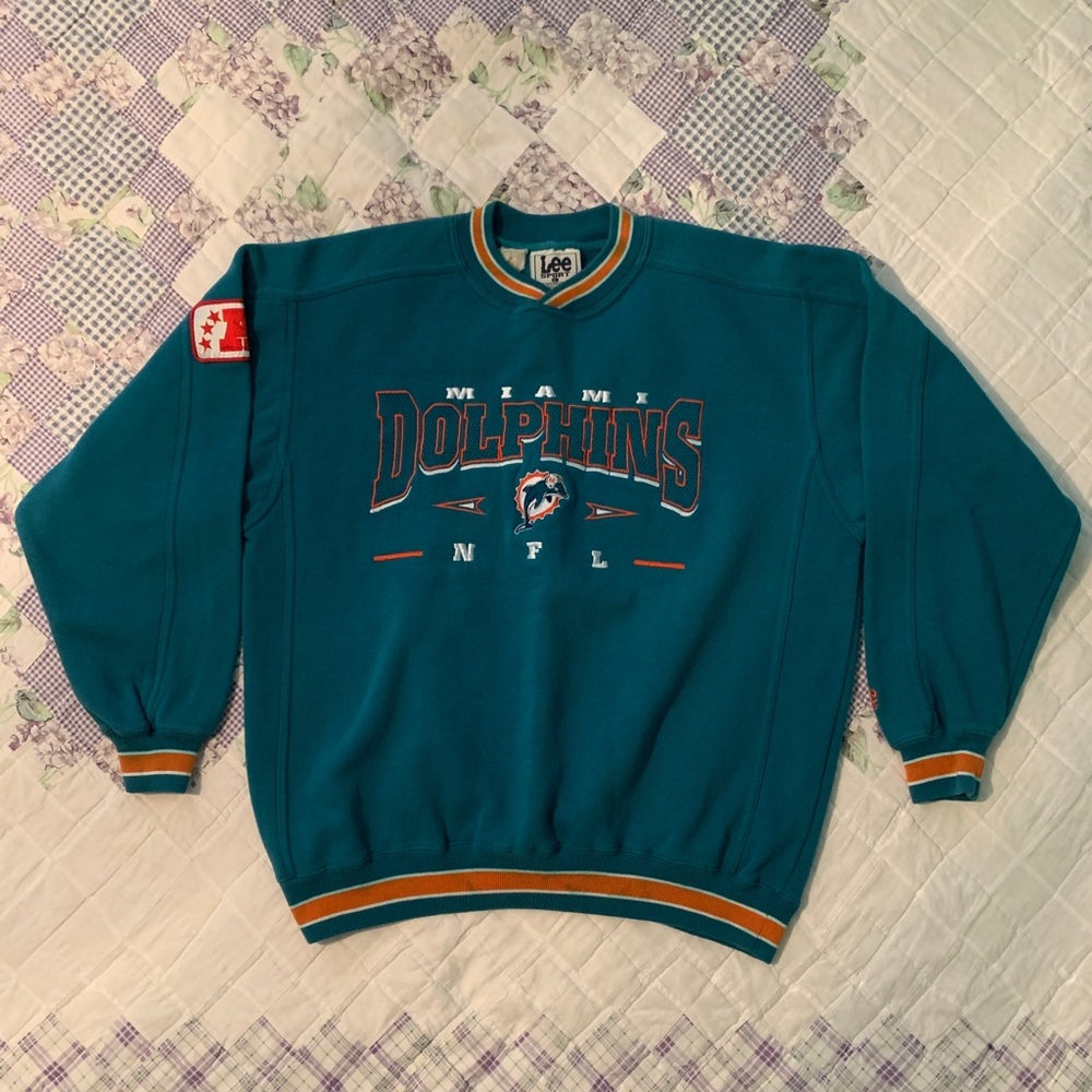 Vintage Lee 1990s Miami Dolphins NFL Crewneck/Sweatshirt